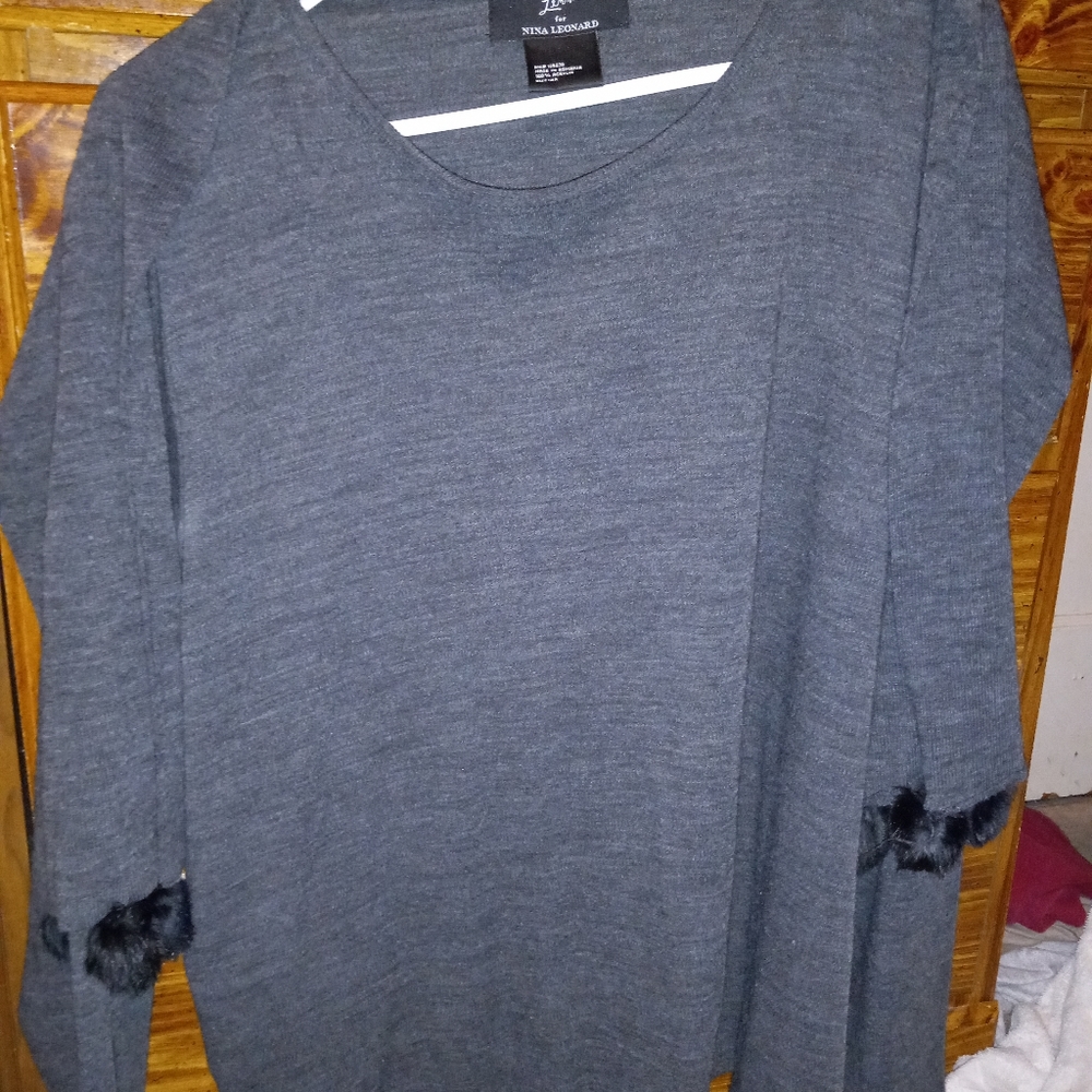 Grey scarf Sweater